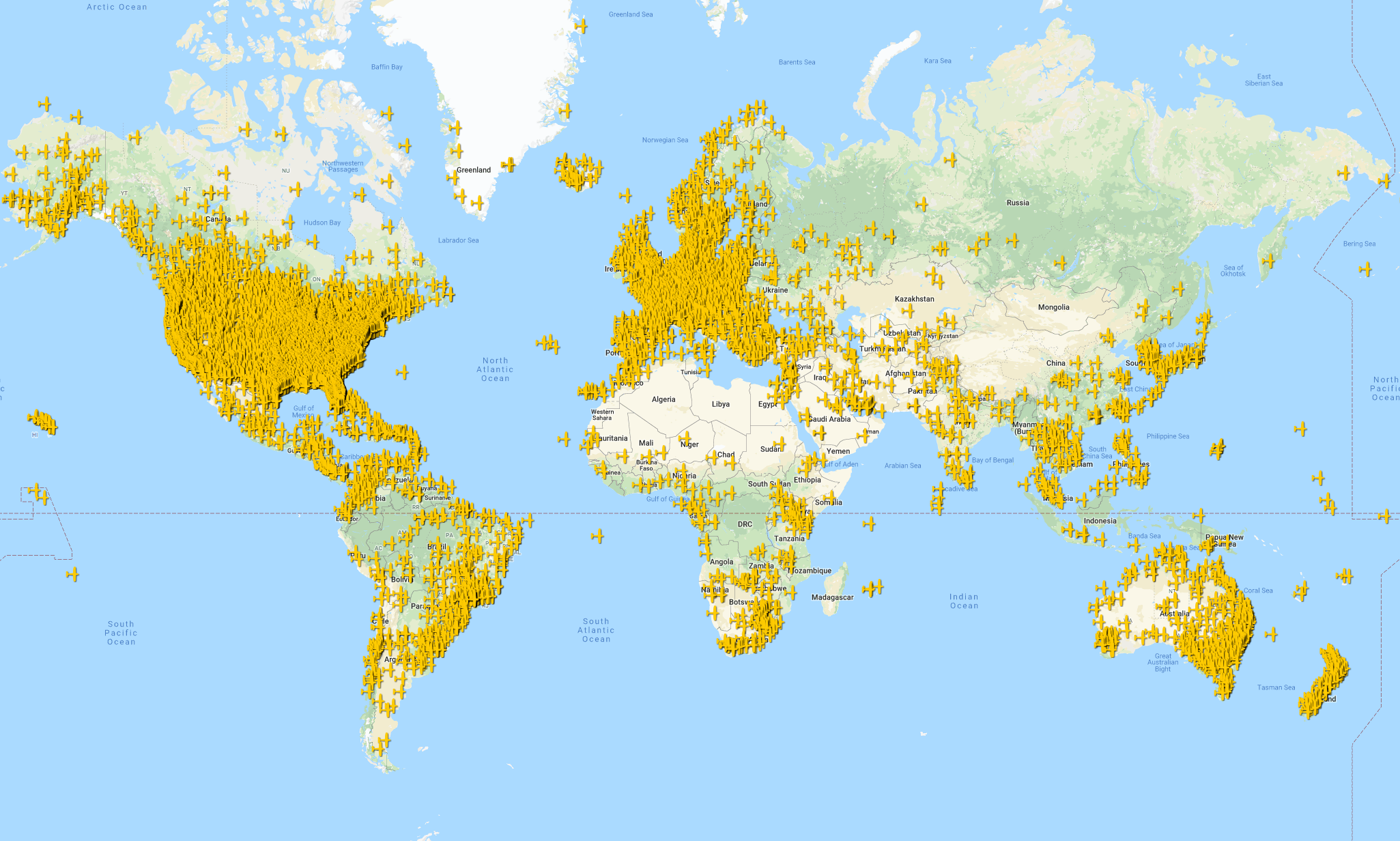 CloudAhoy World Map 2019